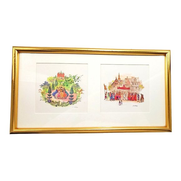 Mads Stage Danish Artist Framed Art Prints Hans Christian Andersen Fairy Tales V - Picture 1 of 5
